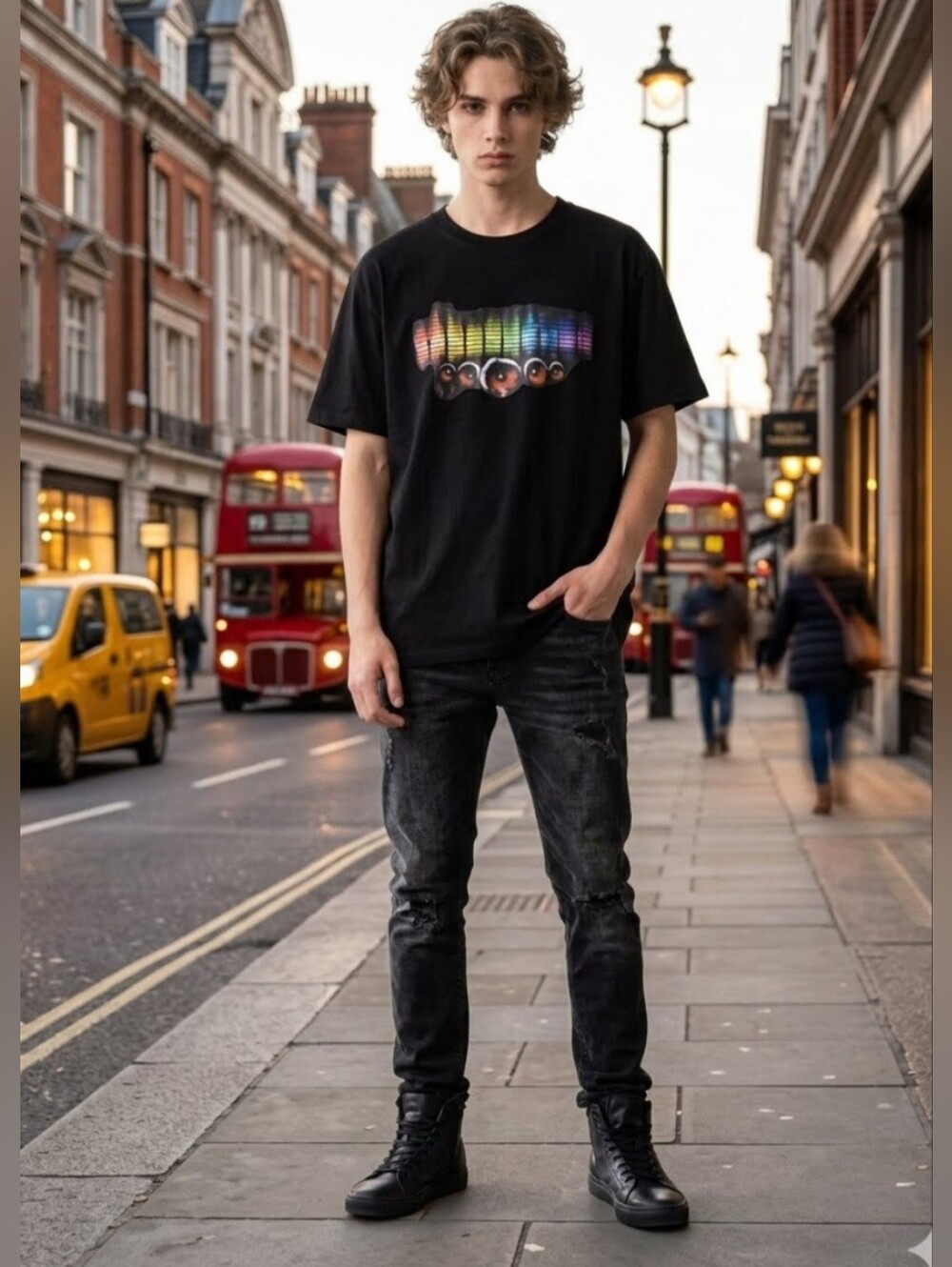 L Rainbow Equalizer Shirt Sz 4xl